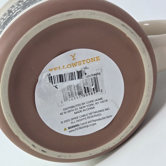 Yellowstone Bunkhouse Mug Dutton Ranch Cowboy Protect The Brand 20oz NWT - Picture 5 of 8